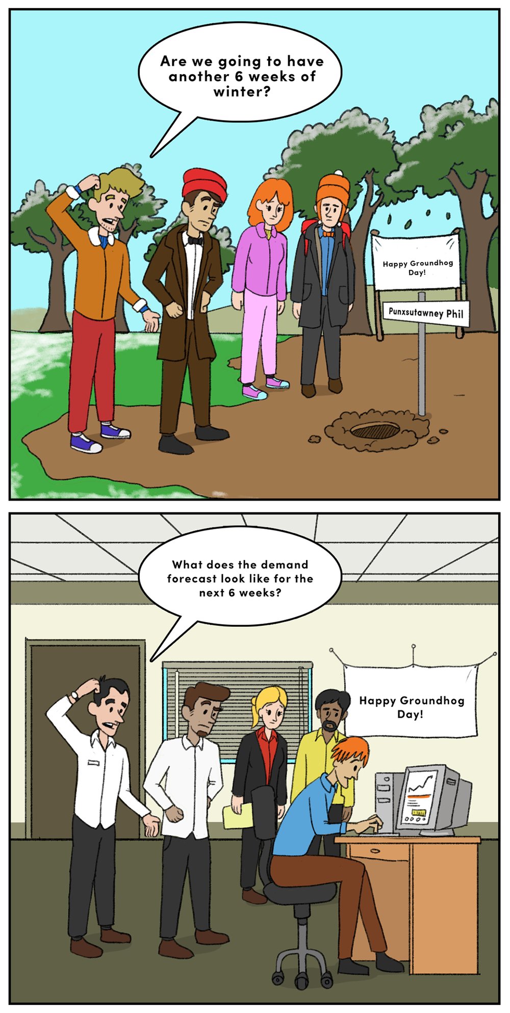 Groundhog Day [cartoon]