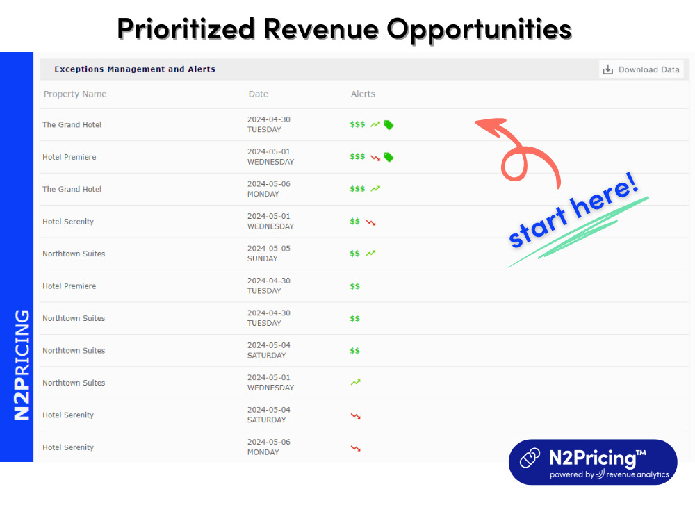 N2pricing dashboard