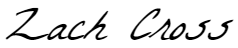 Signature Zach Cross
